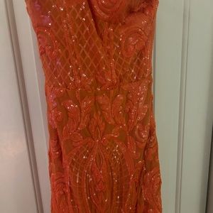 Windsor prom dress, bright orange, size: xs